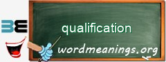 WordMeaning blackboard for qualification